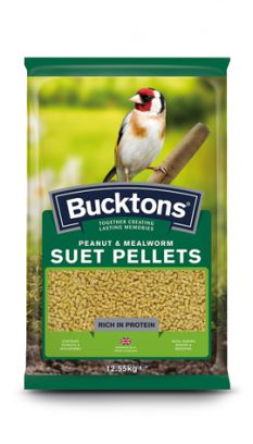 Bucktons Peanut + Mealworm Suet Pellets 12.55Kg