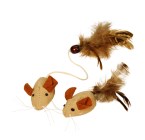 Mice with Feathers Nature  4,5 cm (3)