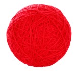 Wool Play Ball 10cm, red