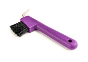 EZI-GROOM Hoof Pick/Brush purple