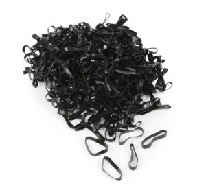 EZI-GROOM Silicone Plaiting Bands Black
