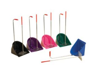 STUBBS Stable Mate Manure Collector With Long Handle Rake Blue