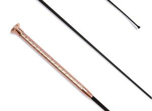Dressage Whip Leather Grip Crystal/Rose Gold