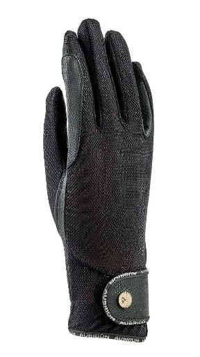 Aubrion Aero Flexfit Riding Gloves Black Child