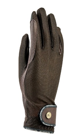 Aubrion Aero Flexfit Riding Gloves Brown Child