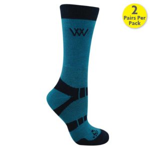 Short Bamboo Waffle Socks Ocean