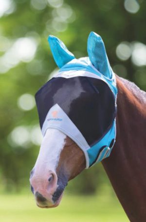 FlyGuard Pro Fine Mesh Fly Mask with Ears Teal S PONY